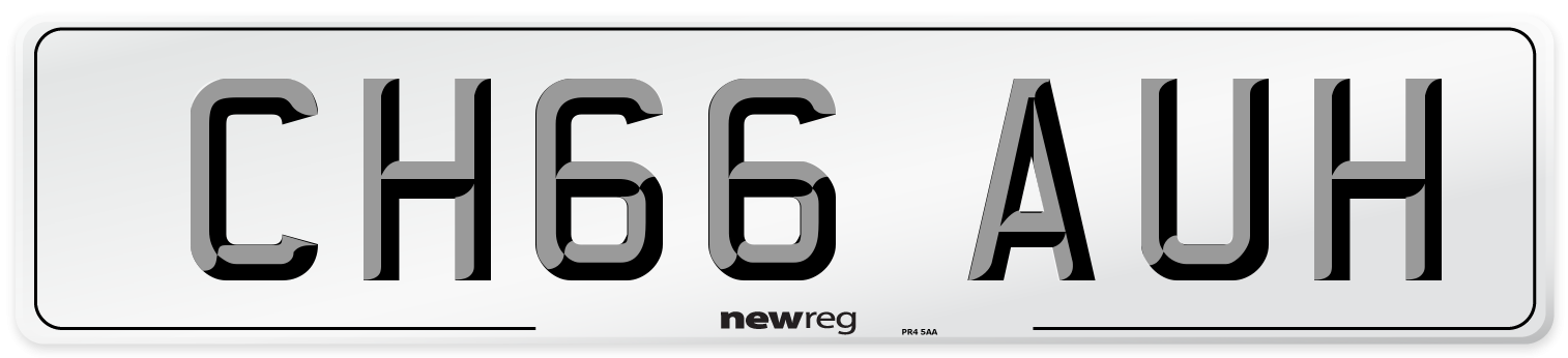 CH66 AUH Number Plate from New Reg